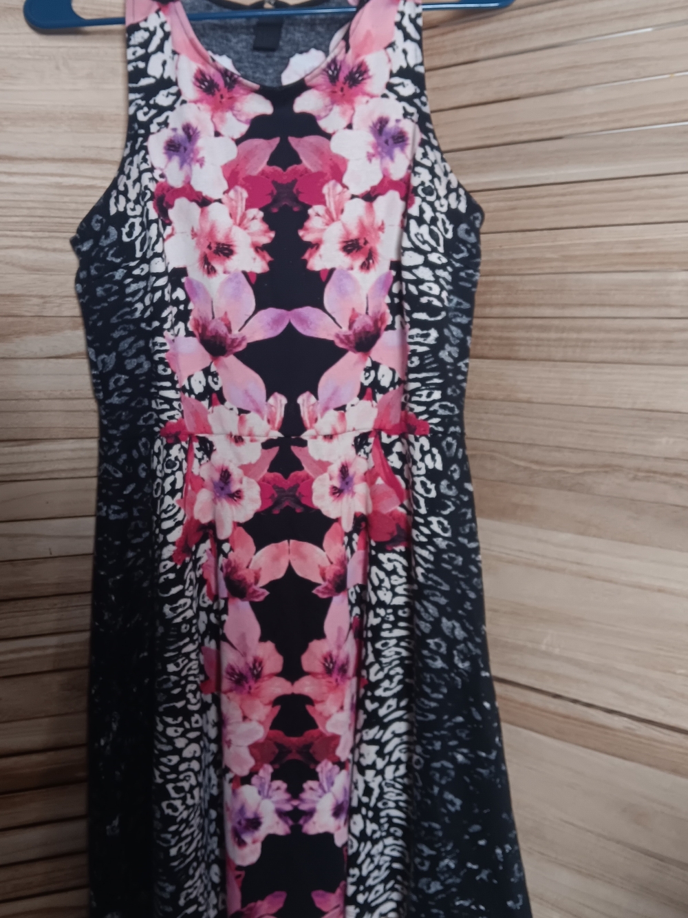Floral dress L Pink and Black